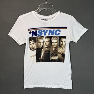 NSYNC Y2K White Short Sleeve Graphic T-Shirt 2018 Zeeks Size Juniors Small